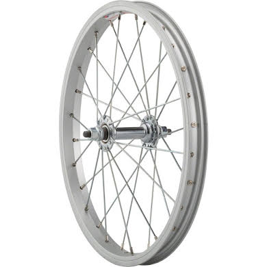 Sta-Tru Single Wall Front Wheel - 16", 3/8" x 100mm, Rim Brake, Silver