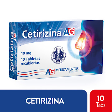 Cetirizina Ag 10mg   Tabletas Caja X10tab.                               