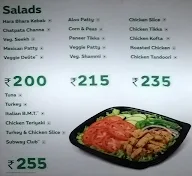 Subway menu 1