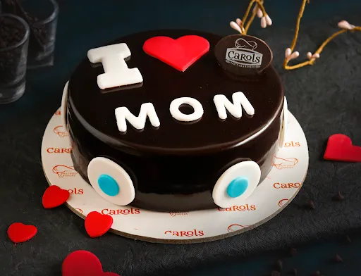 I Love You Mom Eggless Chocolate Truffle Cake [500 Grams]