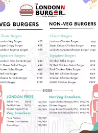 The Londonn Burger Co. menu 1