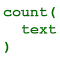 Item logo image for count(text)