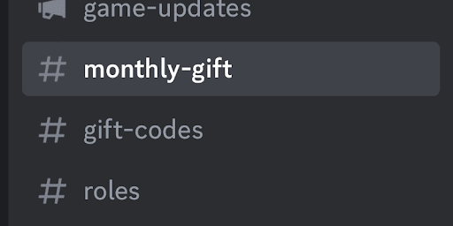 monthly-giftのチャンネルをタップ