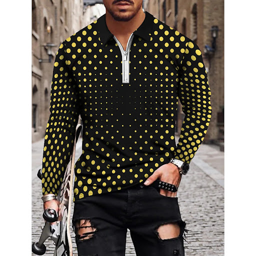 Title 11, Mens Casual 3D Geometric Printing Fashion Tren...
