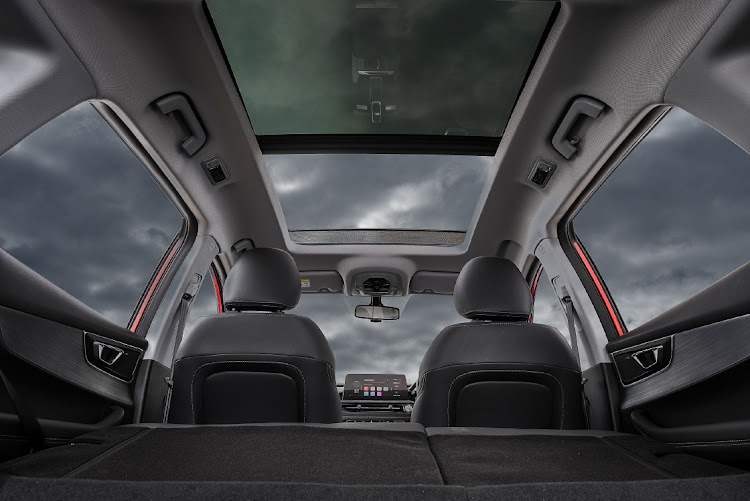 The interior is spacious and flexible.