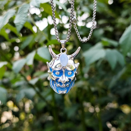 Title 1, Mens Ghost Mask Luminous Pendant Titanium Stee...