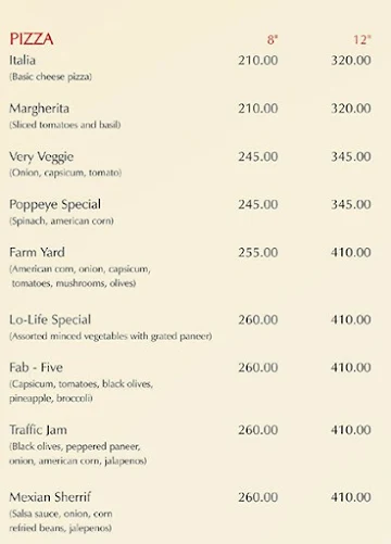 Tulsi Veg Treat menu 