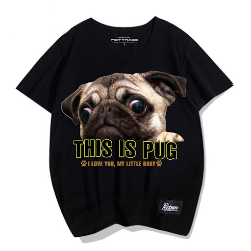 Title 7, Pug short sleeve T-shirt for dog lovers. Enjoy ...