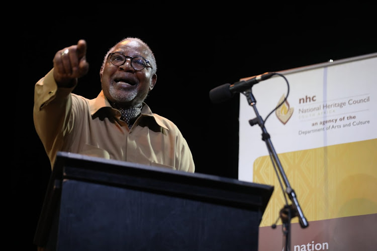 Charles Nqakula speaks at the Malcomess Mgabela Memorial lecture at the Guild Theatre.