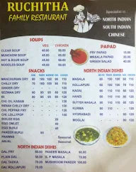 Ruchitha Restaurant menu 2