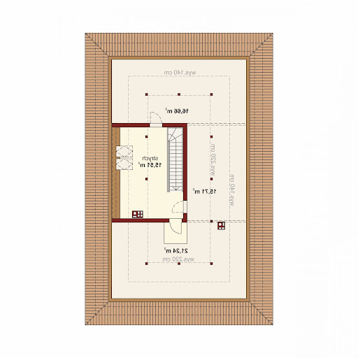 Domena 144 B - Rzut strychu do adaptacji