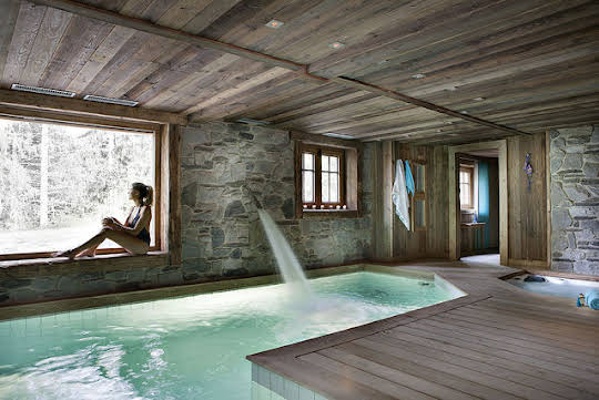 Chalet avec piscine