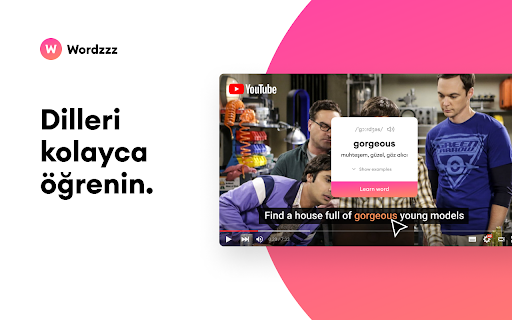 Wordzzz — Gezinip video izlerken dil öğrenin