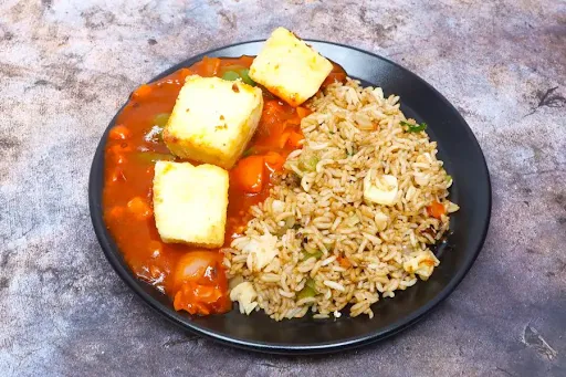 Fried Rice With Chilli Paneer Gravy [750 Ml]