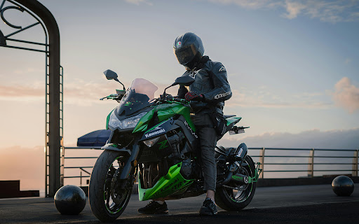 A rider cruises into the sunset screenshot 1