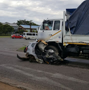 A man miraculously survived after his vehicle collided with a truck in Vereeniging.