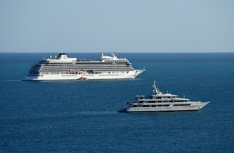 The Viking Sea cruise ship in front of Monte Carlo in Roquebrune-Cap-Martin, France, April 11 2024. Picture: REUTERS/DENIS BALIBOUSE