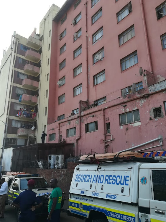 Police personnel rescued a 47-year-old man who plunged from the 7th floor of a Durban building on Sunday