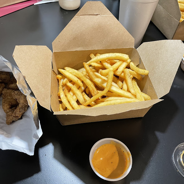 Fries and chicken nuggets