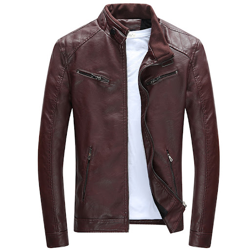 Title 1, Young Mens Slim Fit Leather Jacket. Modern, st...