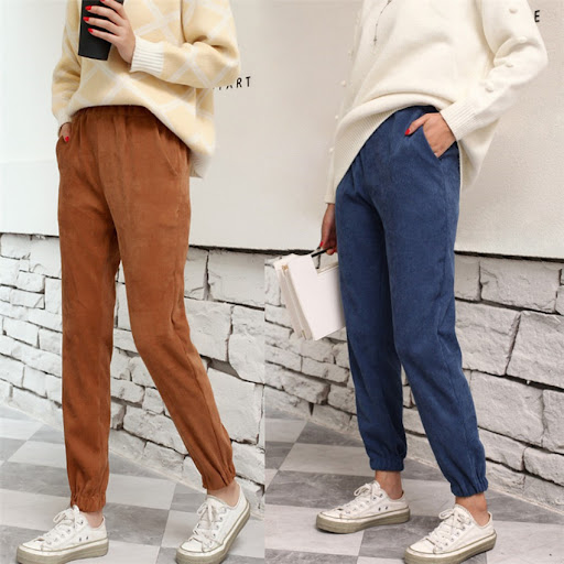 Title 4, New Ladies Corduroy Casual Pants Loose Fit Comf...