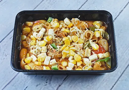 Paneer Corn Mixed Pasta In Red Sauce