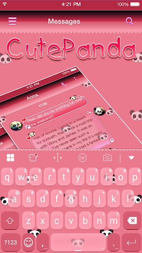 Pink Lovely Panda Eva Keyboard