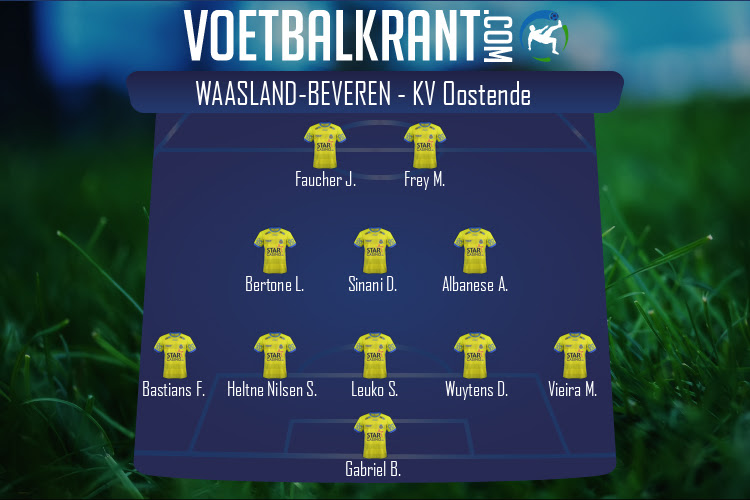 Opstelling SK Beveren | SK Beveren - KV Oostende (03/02/2021)