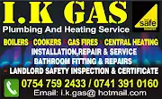 I.K Gas Plumbing and Heating Service Logo