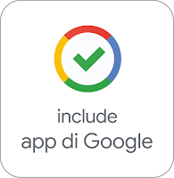 È mostrato il badge "include app di Google" insieme a un segno di spunta.