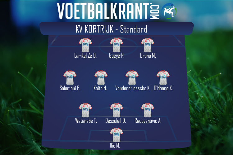 Opstelling KV Kortrijk | KV Kortrijk - Standard (28/08/2022)