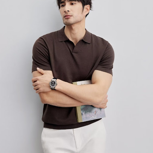 Title 27, Mens Summer Casual Stylish Solid Color Slim Fi...