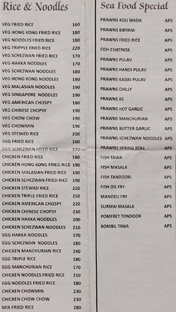 Sannidhi menu 