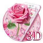 Cover Image of ดาวน์โหลด Elegant 3D Pink Rose Theme 1.1.13 APK
