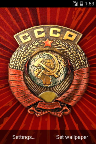 Android application 3D USSR Emblem Live Wallpaper screenshort