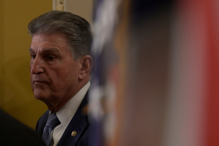 US Senator Joe Manchin (D-WV) is seen after US Senate Majority Leader Chuck Schumer (D-NY) announced he would unveil a new package of legislation to address competition with China on Capitol Hill in Washington, US, May 3 2023. REUTERS