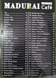 Madurai Cafe menu 1