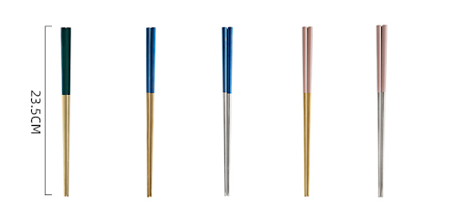 Title 1, Stainless Steel Non-slip Anti-fungal Chopsticks...
