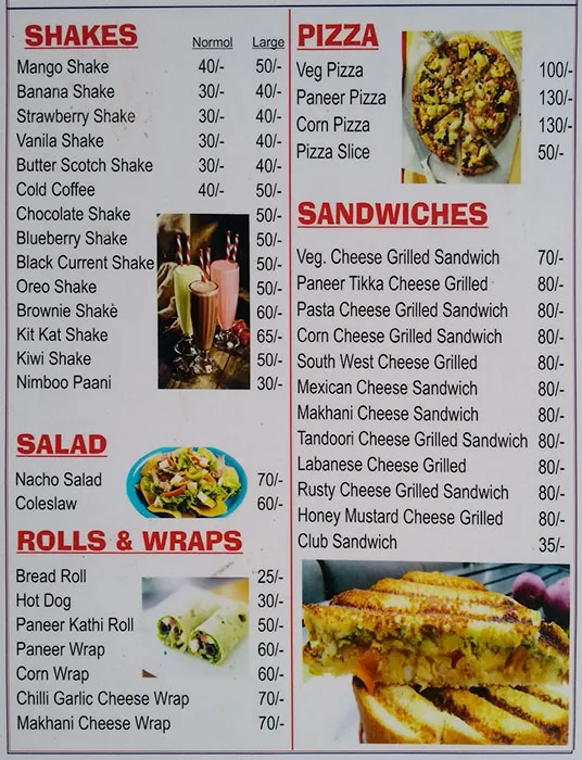 Gopal Ji Confectioners menu 