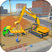 Crane Excavator Driving Sim City Construction 2018  Icon