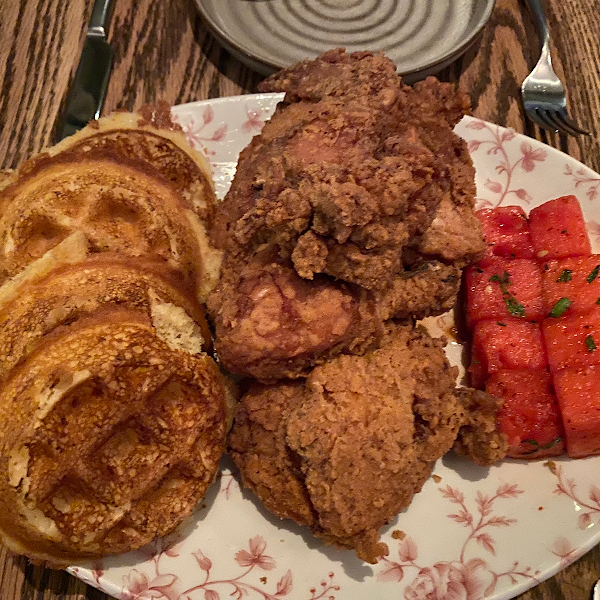 GF chicken and waffles- feeds 2 people!