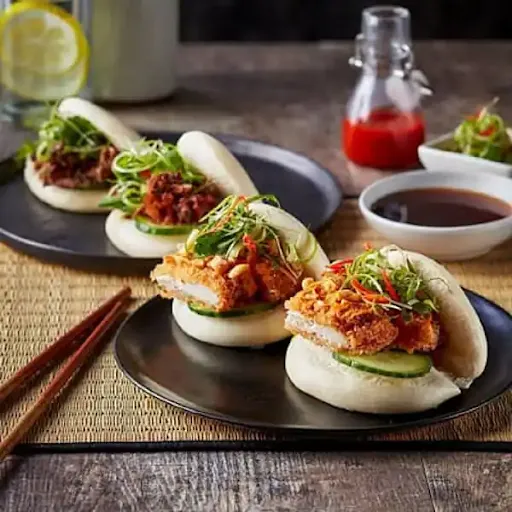 Fiery Fried Chicken- (Crispy Fried Chicken Bao)