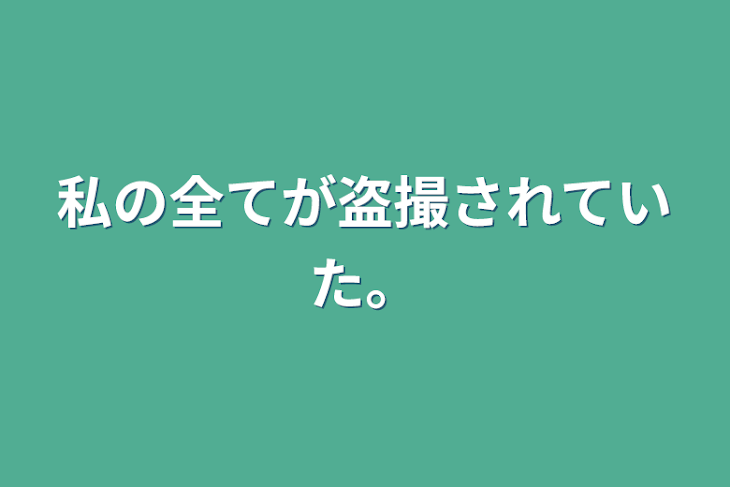 「私の全てが盗撮されていた。」のメインビジュアル