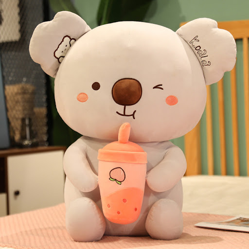 Title 5, New Soft Milk Tea Cup Plush Doll Cute Koala Pil...