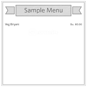 Veg Biryani menu 