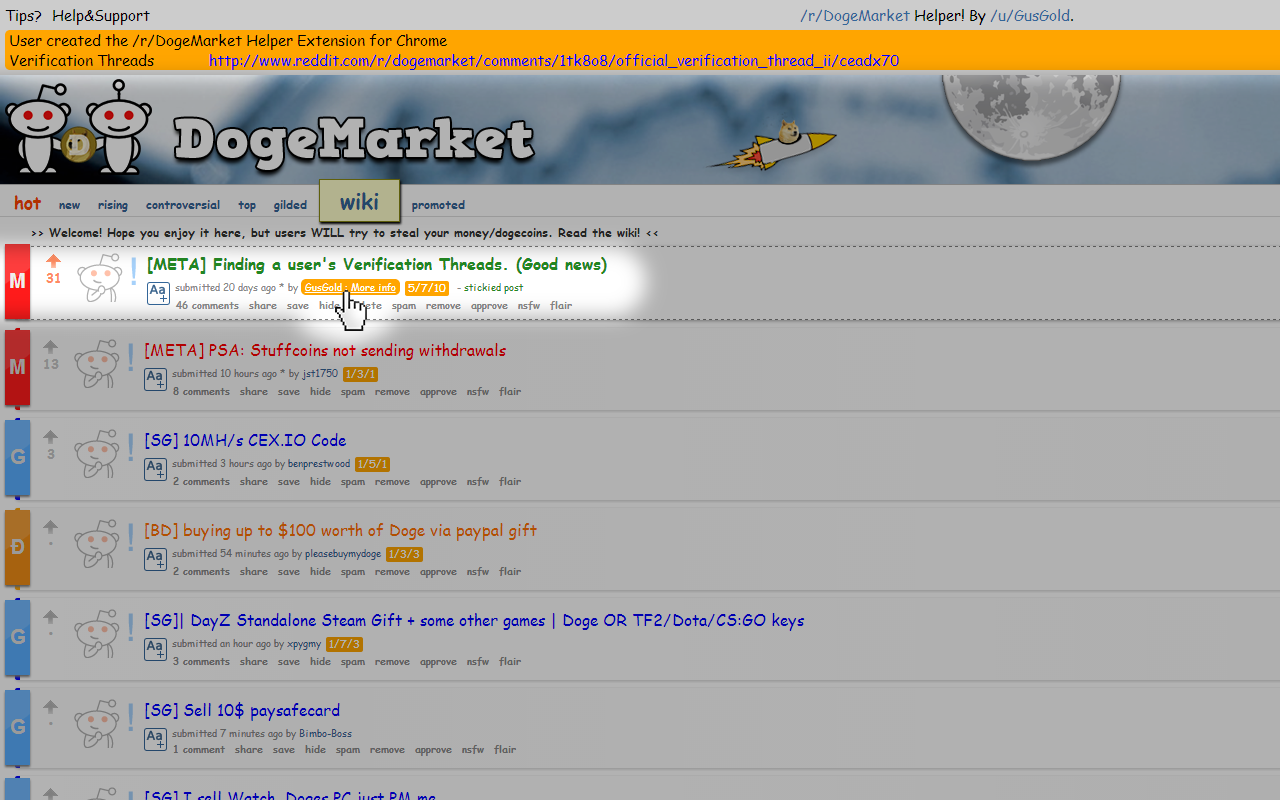 DogeCoin Reddit Helper Preview image 5