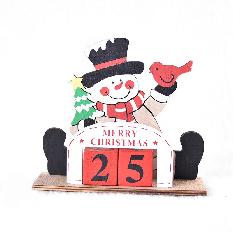 Calendrier de Noël en bois peint, créatif et à faire soi-même, cadeau décoratif à assembler, ornements personnalisés et festifs.