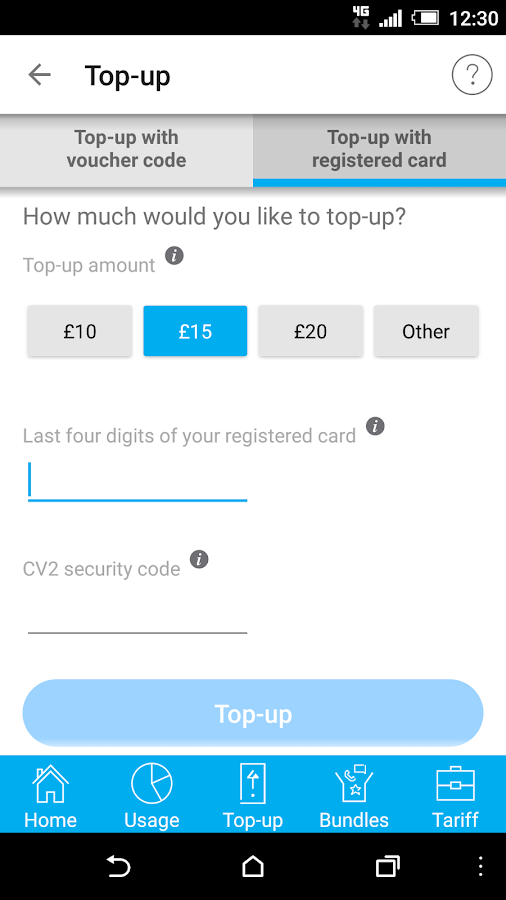 Tesco E Top Up Card