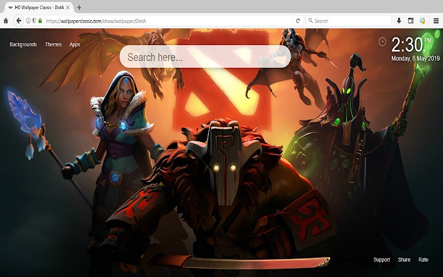 DotA 2 HD Wallpapers New Tab Theme