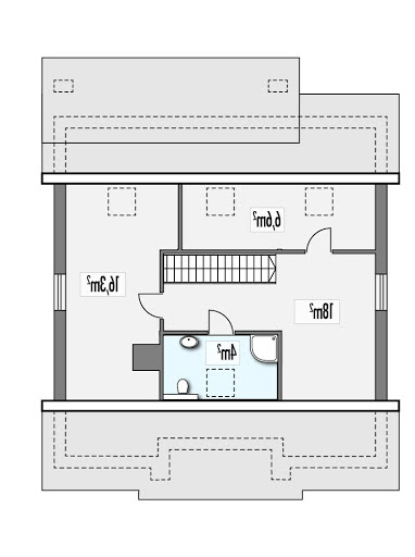 Małgosia 2 DD bez garażu, z poddaszem - Rzut poddasza